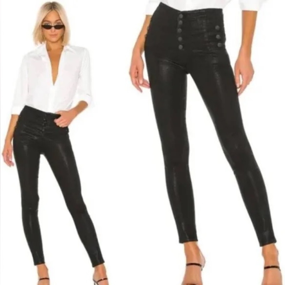 Women's Black Button-Up Jeans